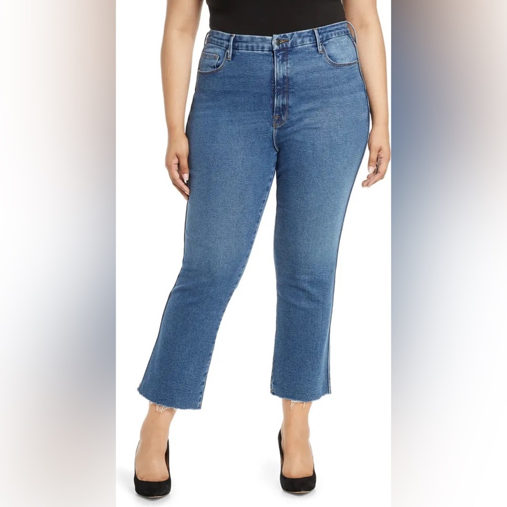 GOOD AMERICAN- Good Curve High Waist Straight Leg Jeans